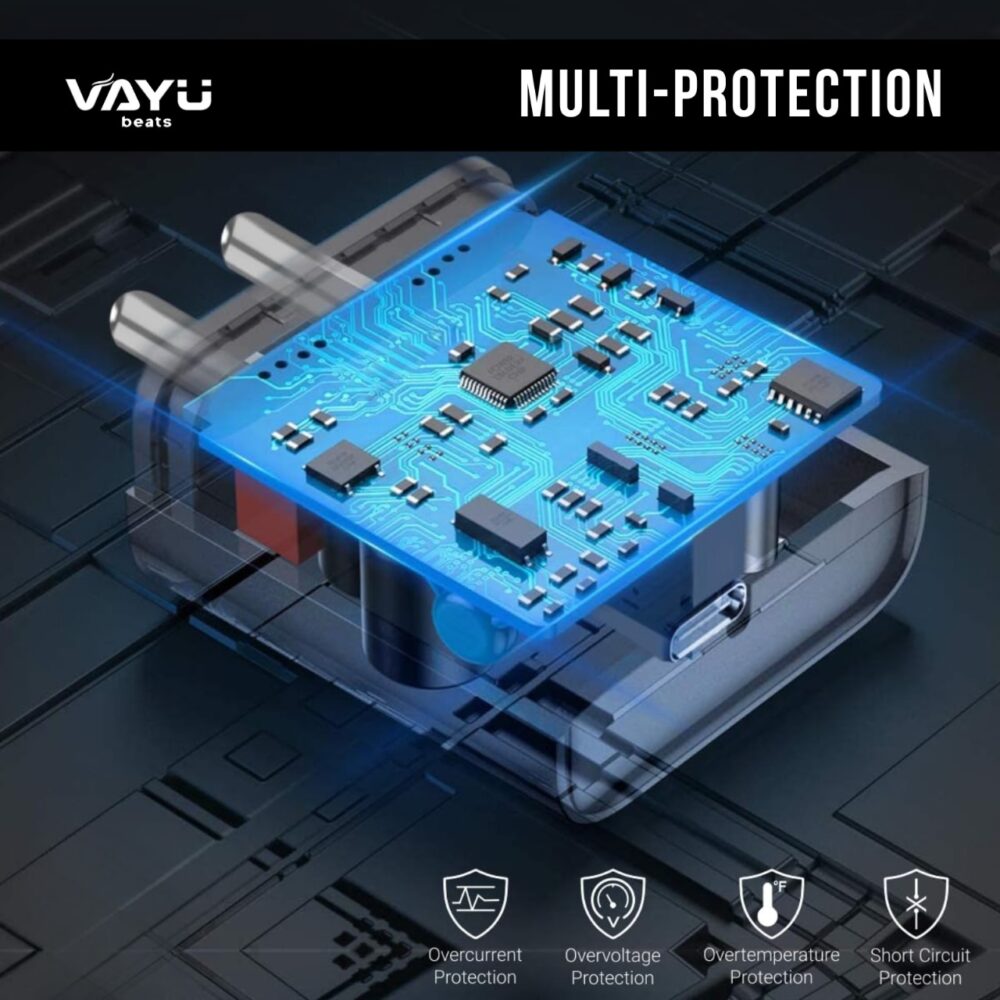VAYU BEATS MEGAPOWER S1071 Fast Charging Adapter with Type-C Port | Compact & Durable Wall Charger | High-Speed Power Delivery for Smartphones, Tablets & Other USB-C Devices, 20 w - Image 4